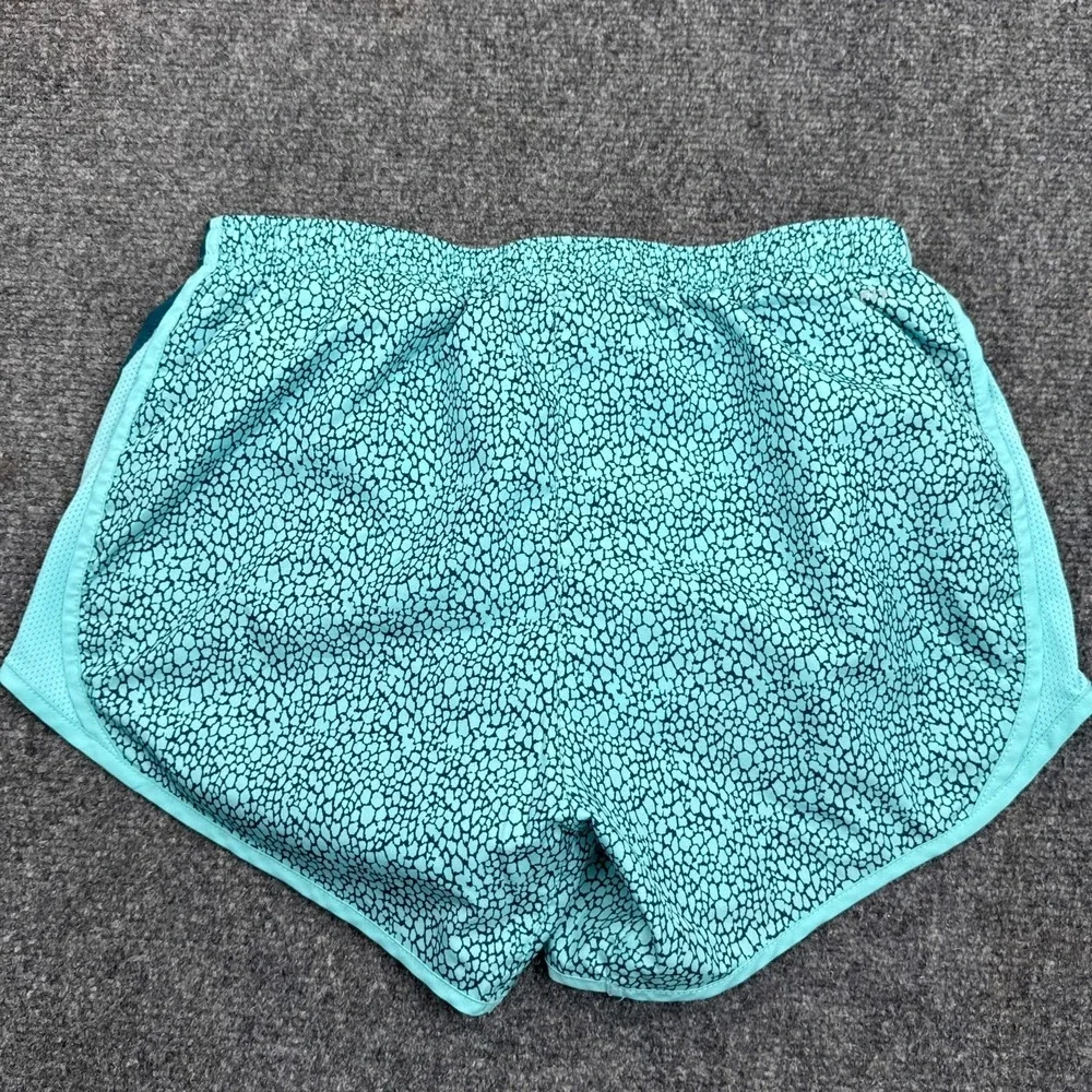 Nik Dri-Fit Running Shorts Womens Size‎ XS Light Blue Animal Print Loose Fit